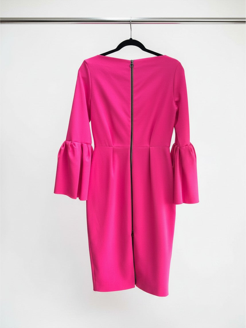 Roksanda Ruffled Midi Dress in Pink — Size 10