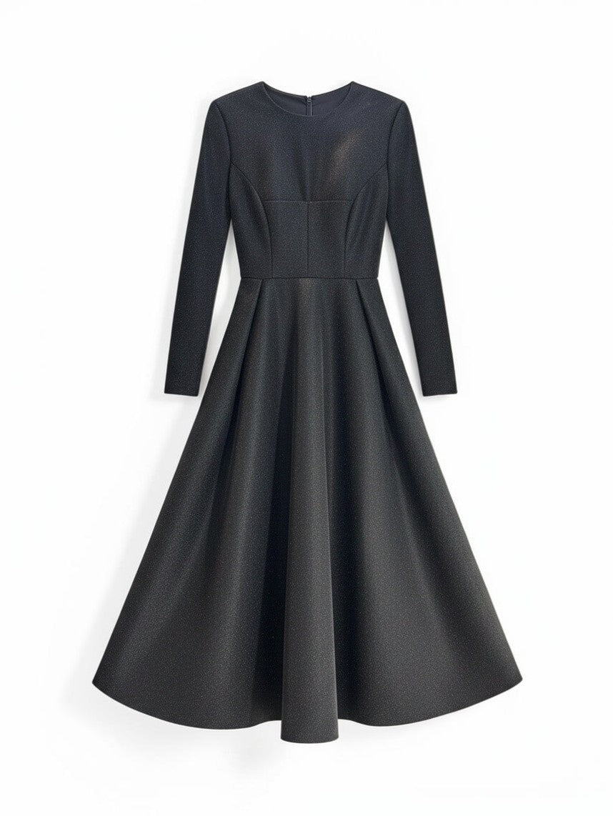 Howard Green Couture Tailored Evening Gown in Black — XS
