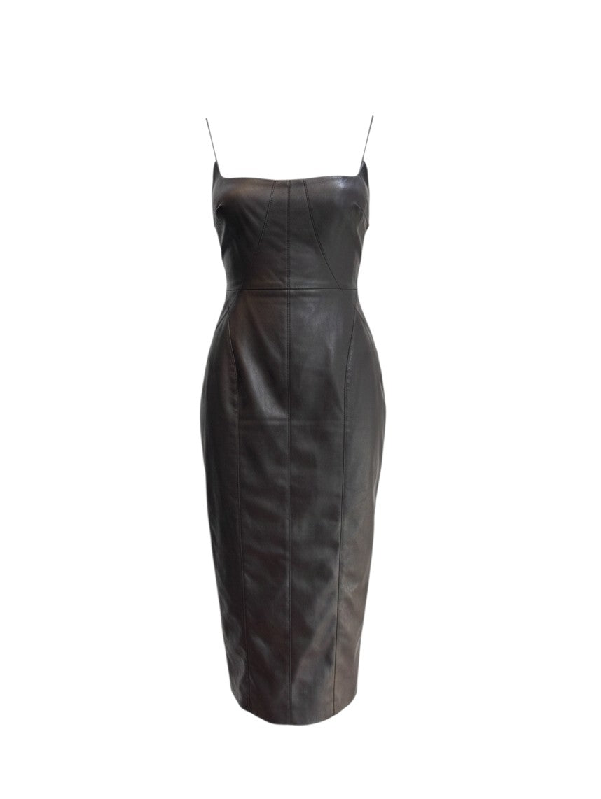 Manning Cartell Alter Ego Leather Backless Mini Dress — Size 6