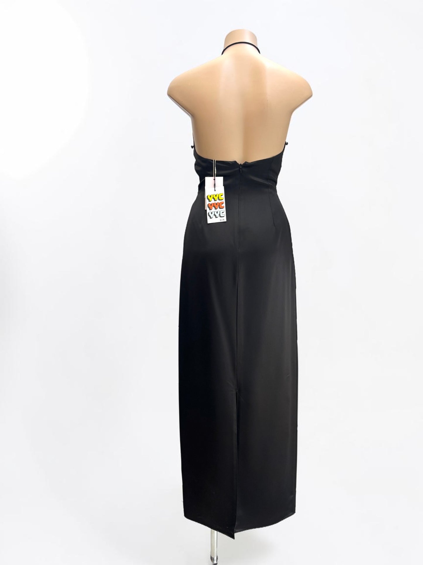 Sir. The Label x Yan Yan Chan Houdini Black Silk Midi Dress — Size 0