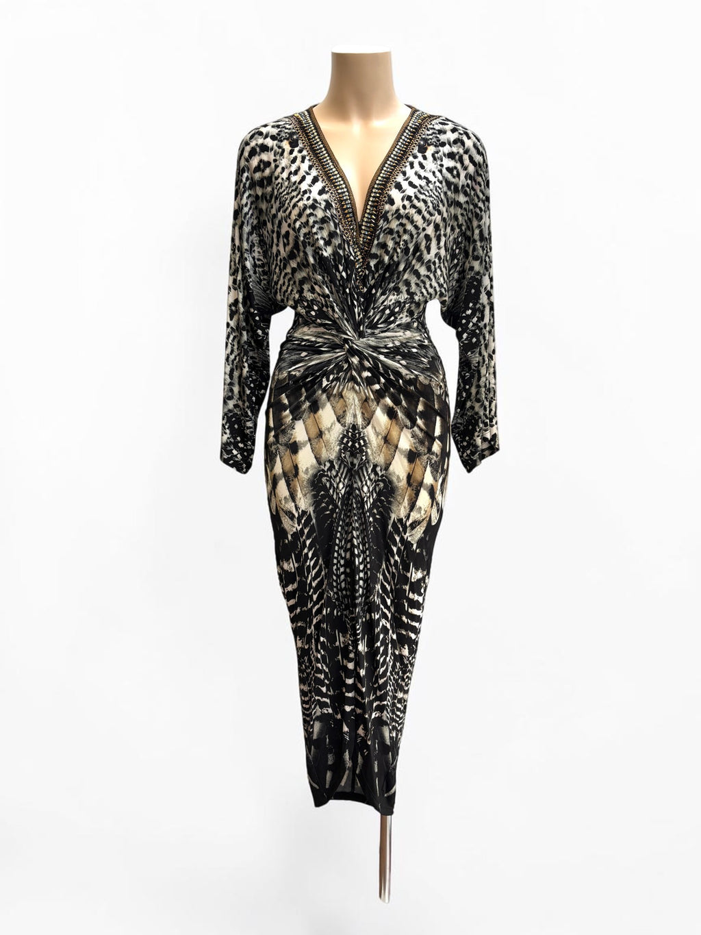 Camilla Night Owl Split Front Twist Maxi Dress — Size XXS