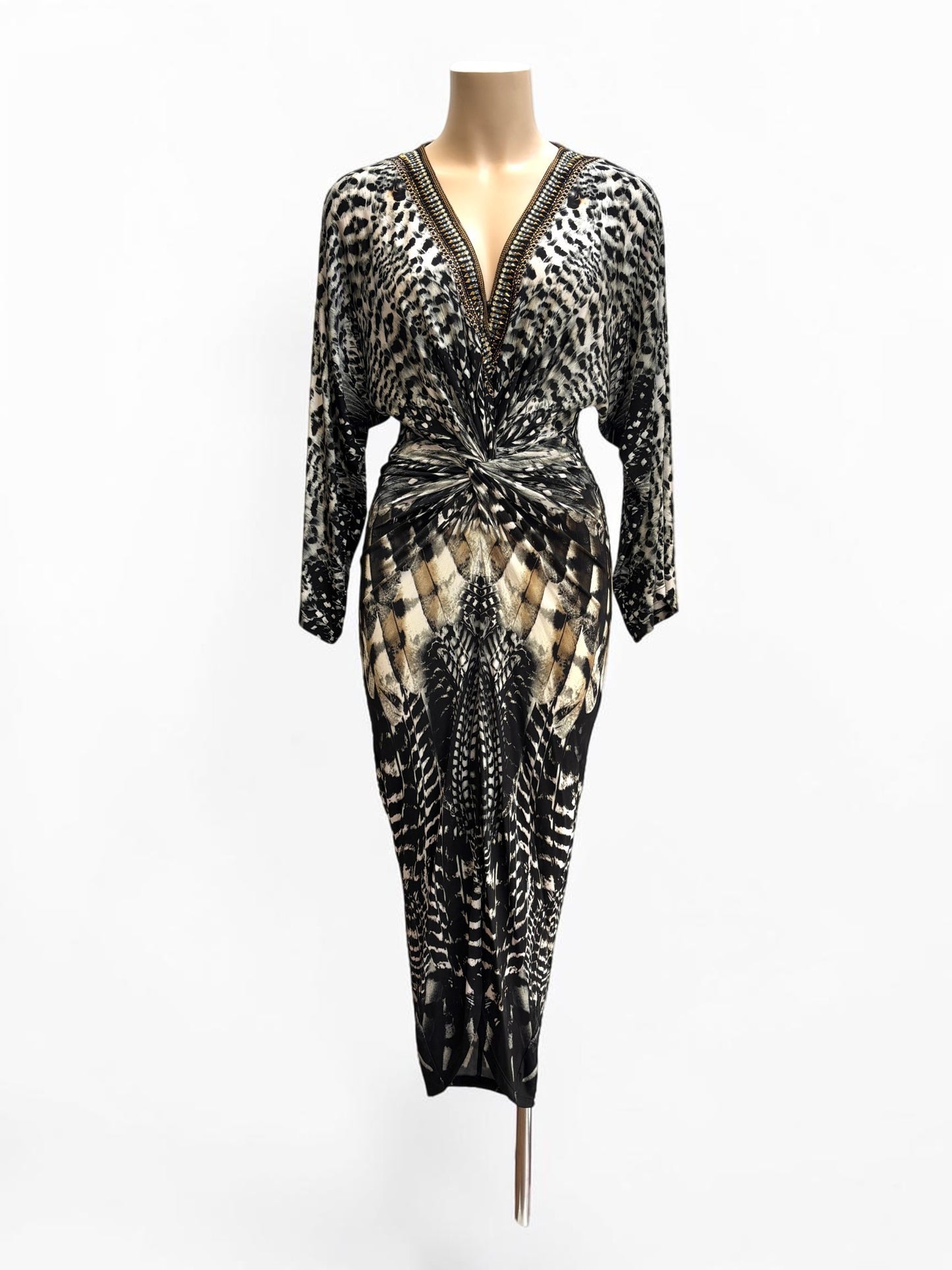 Camilla Night Owl Split Front Twist Maxi Dress — Size XXS