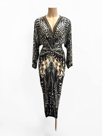 Camilla Night Owl Split Front Twist Maxi Dress — Size XXS