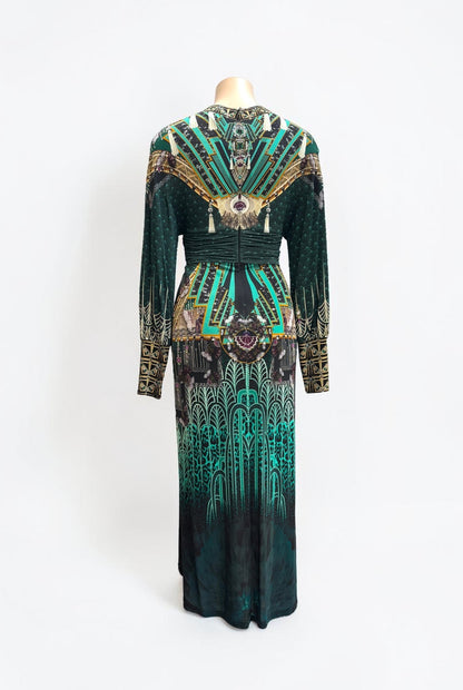 Camilla Fitzgeralds Flapper Belted Jersey Dress — Size XXS