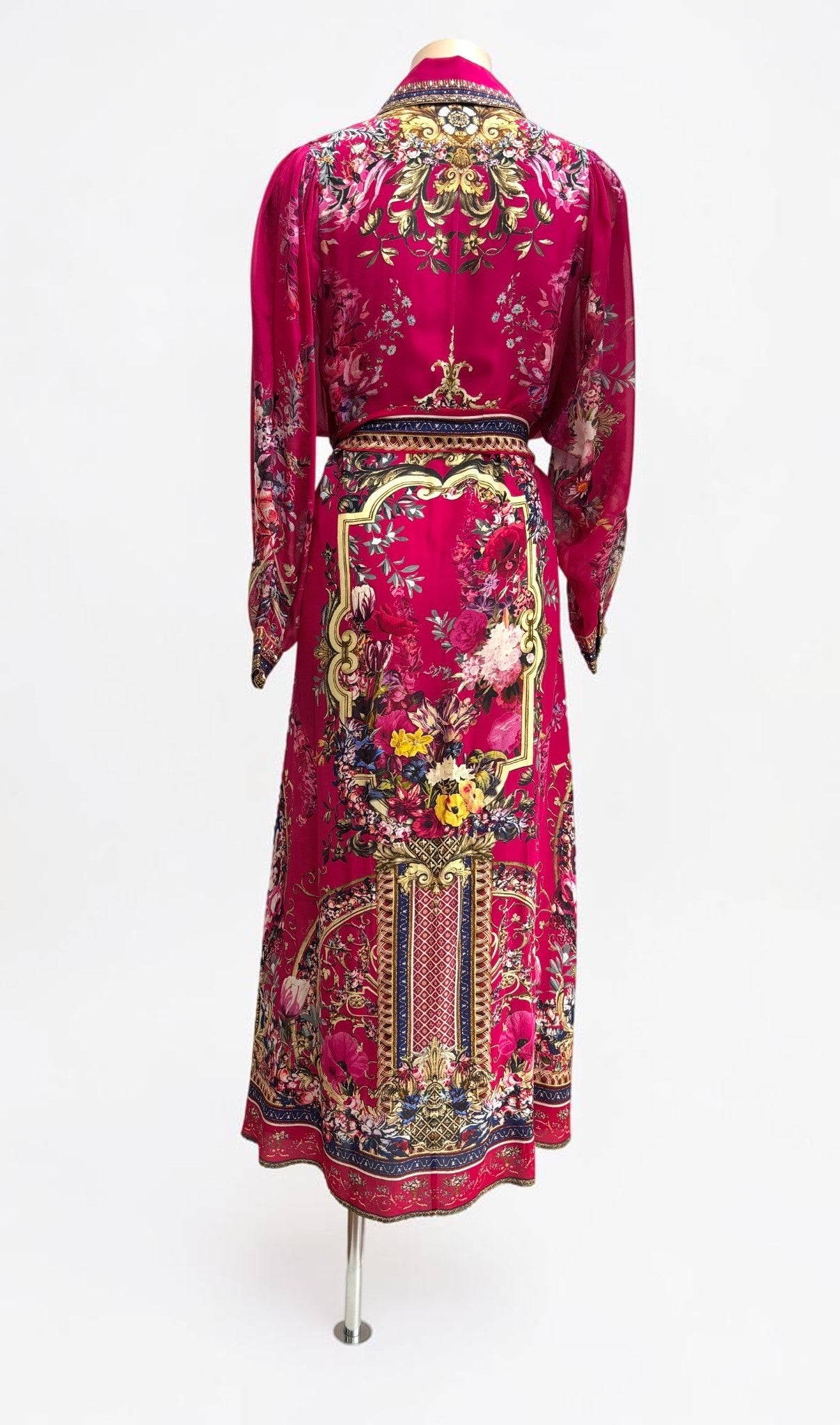 Camilla Boheme Blooms Shaped Waistband Shirt Dress — Size XXS