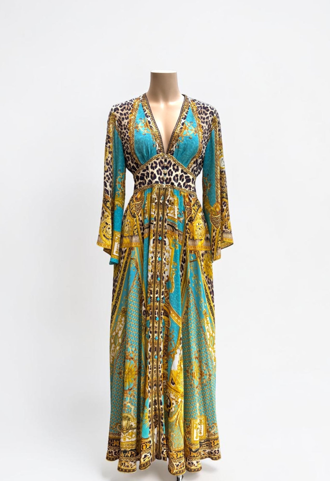 Camilla Dripping In Decadence Kimono Sleeve Silk Dress — Size XXS