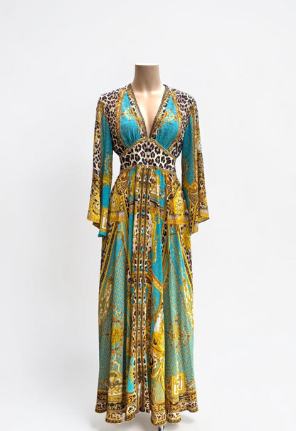 Camilla Dripping In Decadence Kimono Sleeve Silk Dress — Size XXS