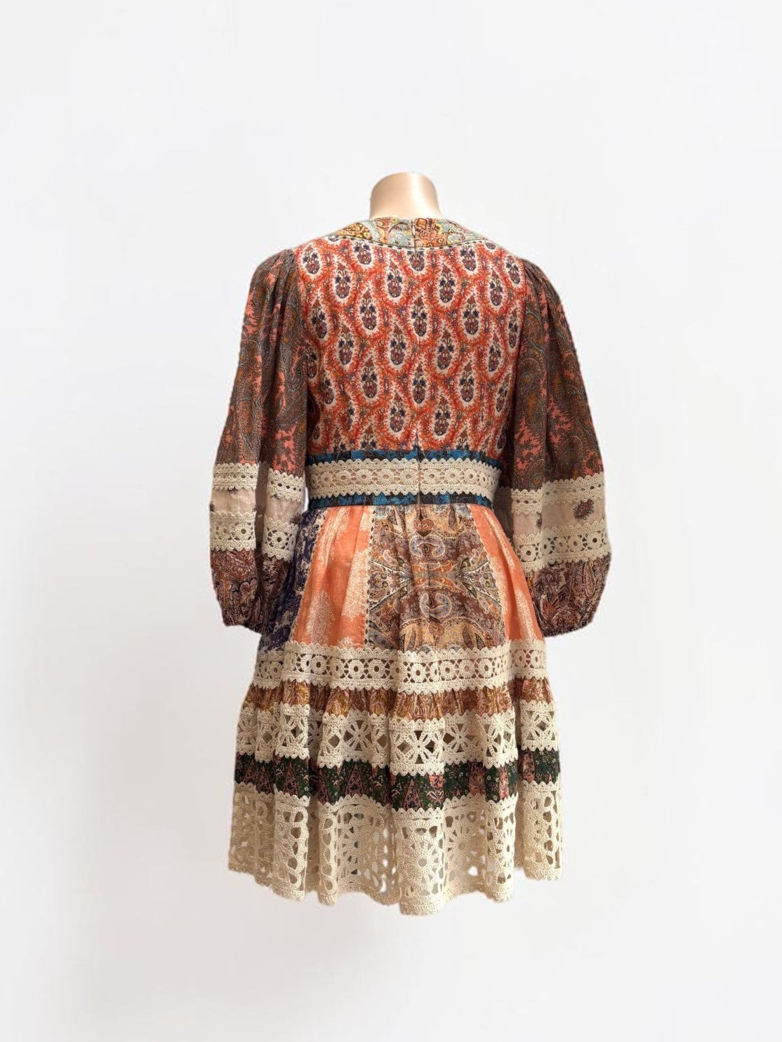 Zimmermann Devi Spliced Billow Linen Mini Dress — Size 1