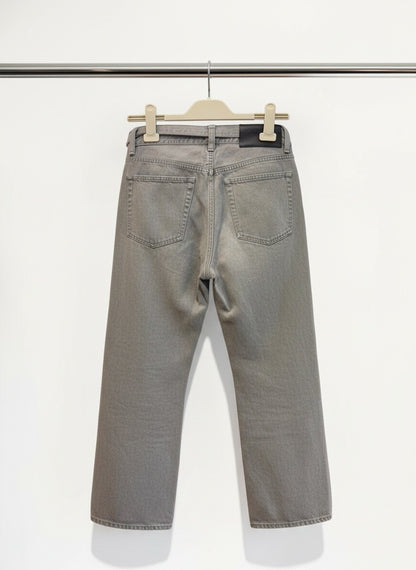 Sacai Boot Cut Belted Denim Jeans in Grey Wash — Size US 2/S-M