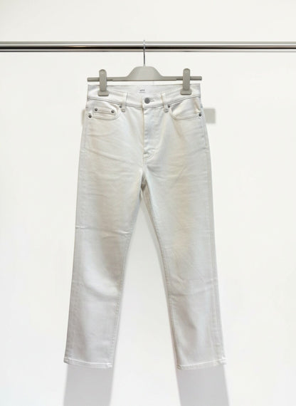 AMI Paris High-Rise Straight Leg White Denim – Size XS / 28