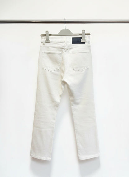 AMI Paris High-Rise Straight Leg White Denim – Size XS / 28