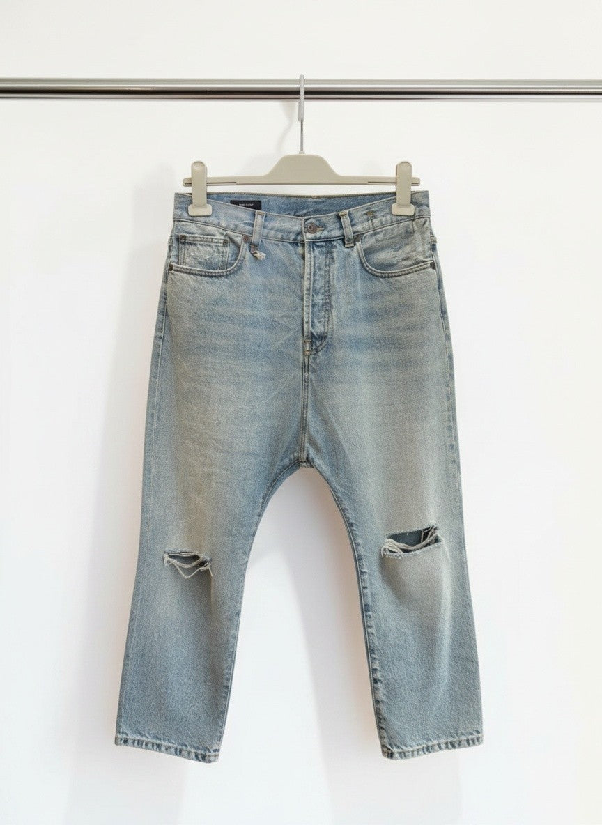 R13 Tailored Drop Jeans in Logan Blue — Size 26