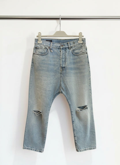 R13 Tailored Drop Jeans in Logan Blue — Size 26