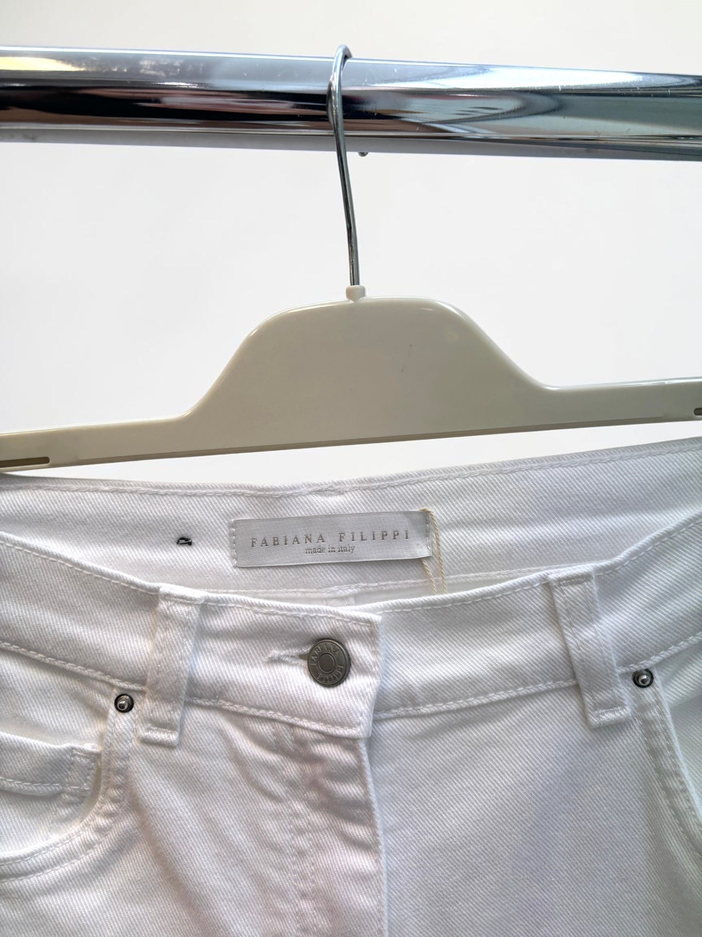 Fabiana Filippi White cropped strait leg jeans - 38 BNWT