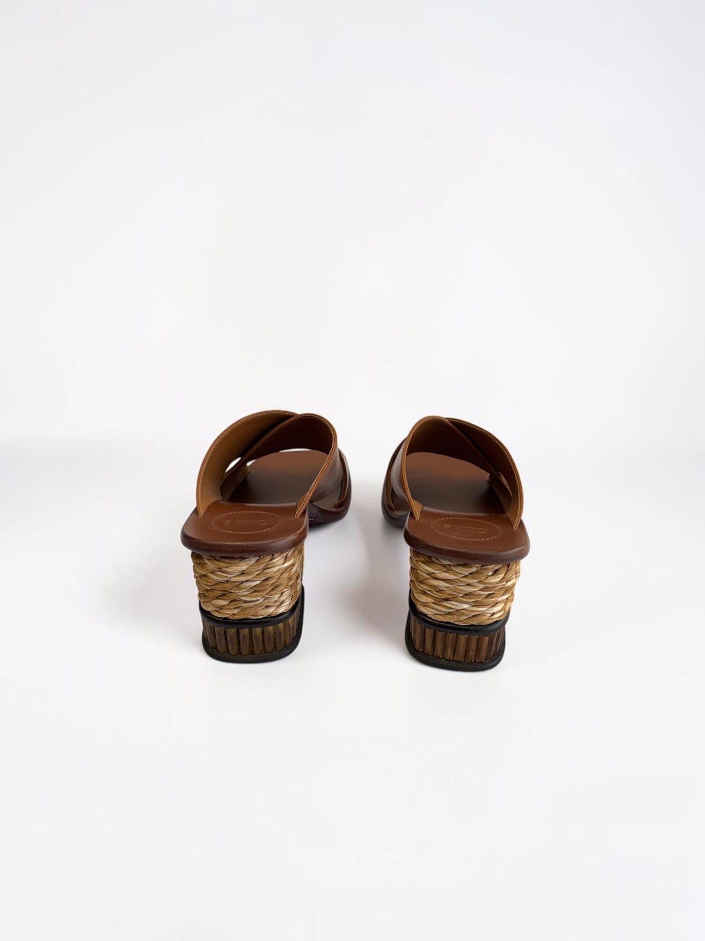 Chloé Laia Mule in Camel Leather — Size 38.5