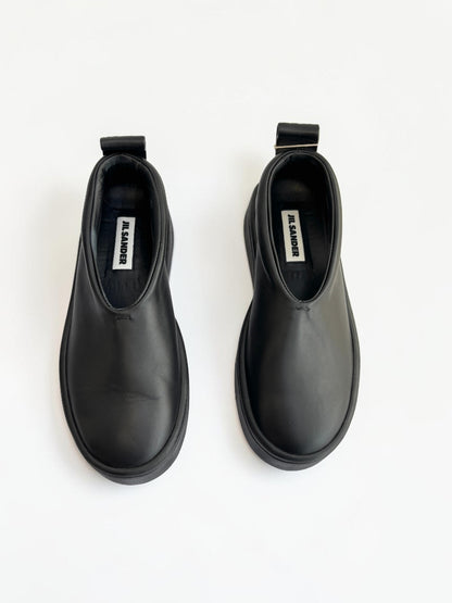 Jil Sander Black Leather Sneakers — Size 37