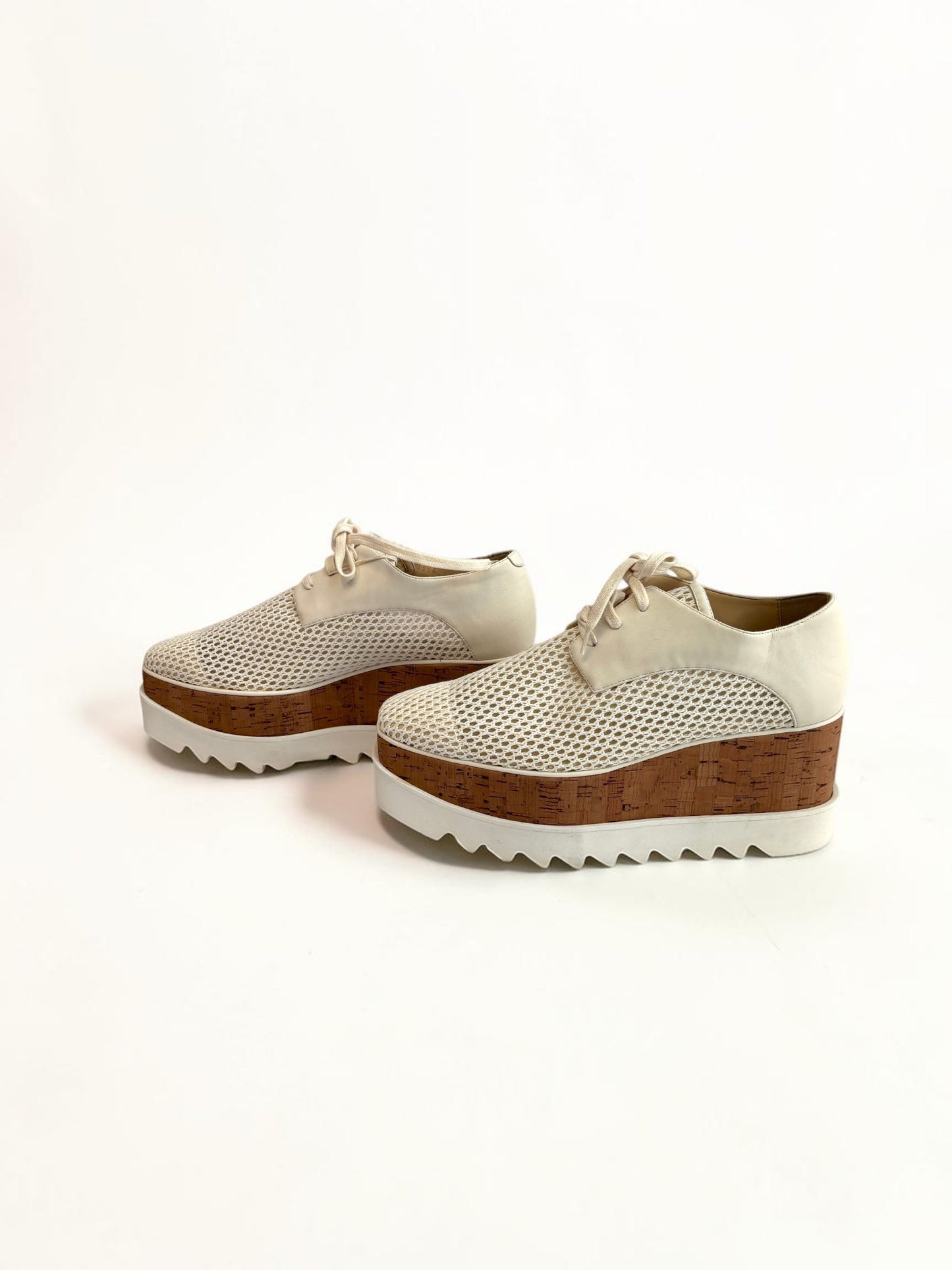 Stella McCartney Elyse Woven Mesh Platform Shoe -39.5