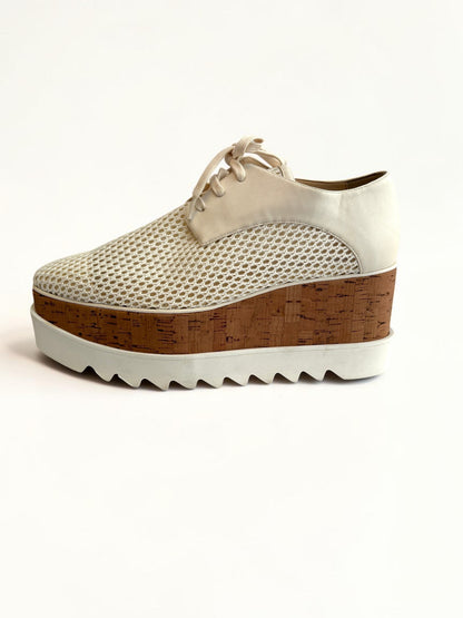 Stella McCartney Elyse Woven Mesh Platform Shoe -39.5