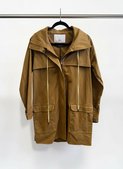 Camilla and Marc Hooded Cotton Parka in Camel — Small