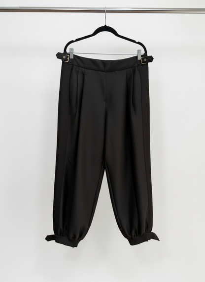 Zimmermann Black Silk-Trim Gabardine Slouchy Suit – Size 3 / L