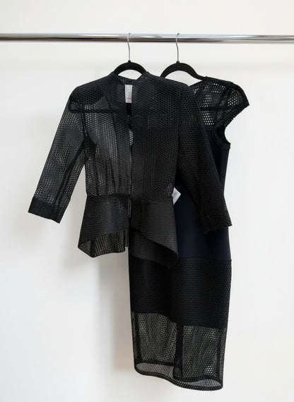 Scanlan Theodore Web Scuba Pencil Dress & Mesh Jacket Suit – New With Tags – Size 8