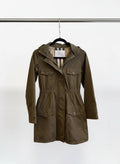 Burberry Kids Rain Jacket in Deep Army Green — Size 16Y