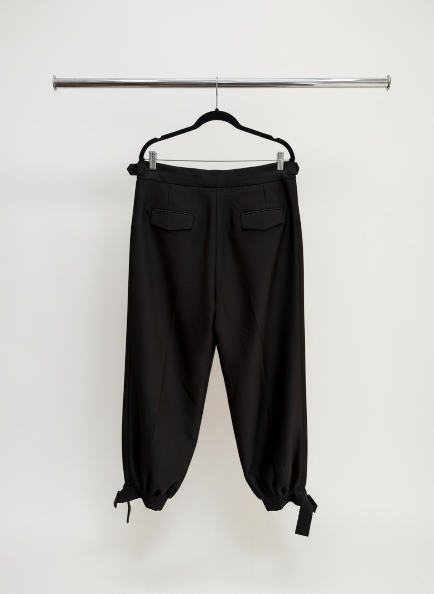 Zimmermann Black Silk-Trim Gabardine Slouchy Suit – Size 3 / L