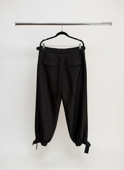 Zimmermann Black Silk-Trim Gabardine Slouchy Suit – Size 3 / L