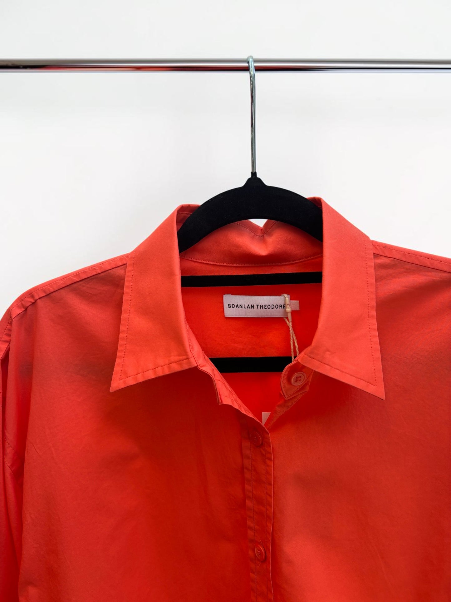 Scanlan Theodore Cotton Shirt in Orange – Size 8