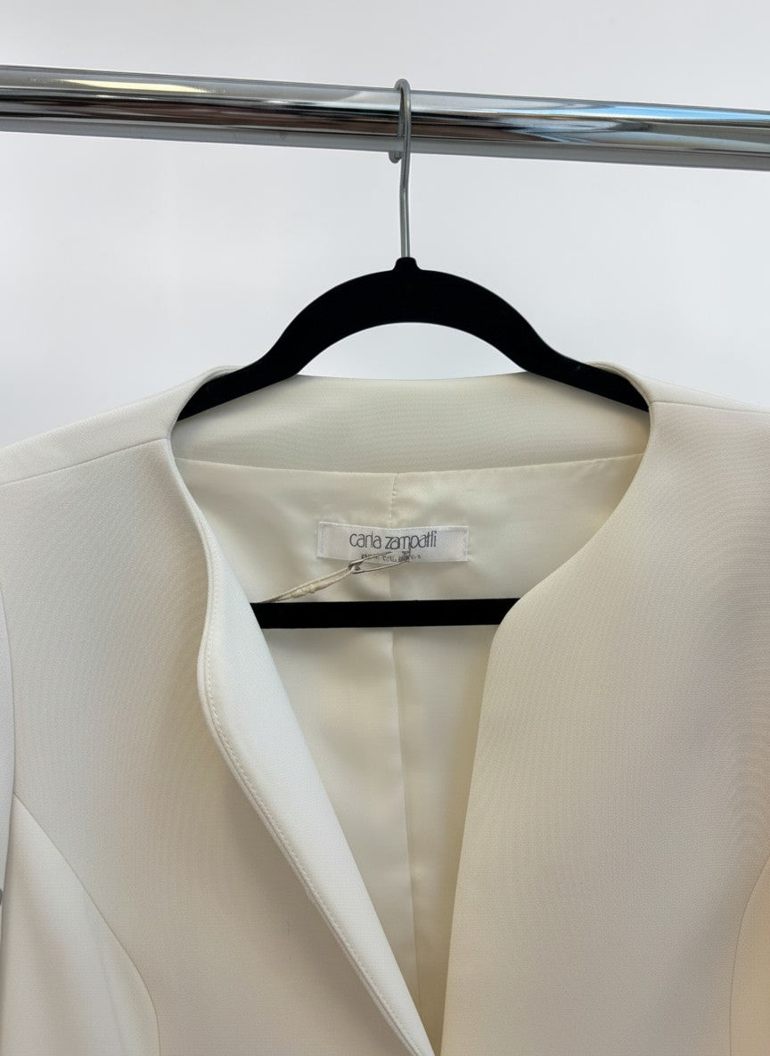 Carla Zampatti White Blazer with Bow Detail — 8