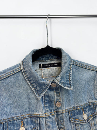 Camilla and Marc Sadie Oversized Denim Jacket in Classic Blue – Size 8 / S