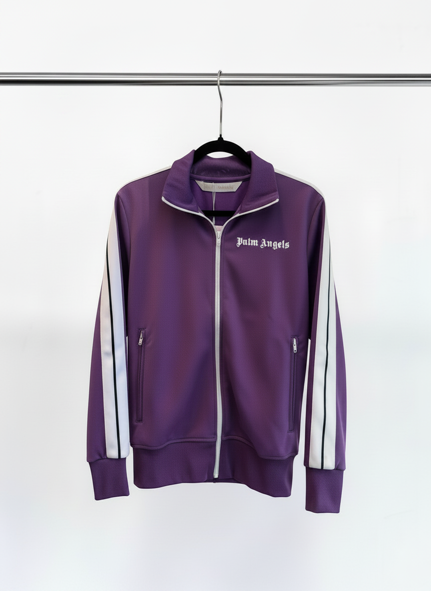 Palm Angels Purple Track Jacket Size S – Like New Streetwear Designer Authentic