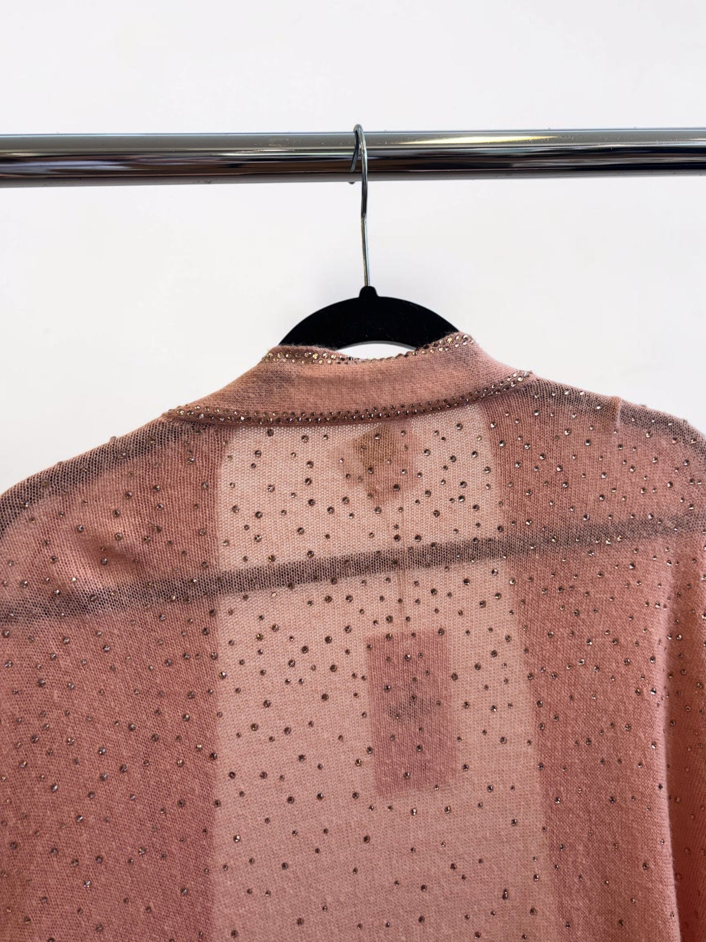 Camilla Soft Knit Layer Crystal Embellished Salmon - Size: OS