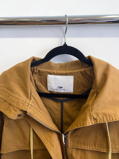 Camilla and Marc Hooded Cotton Parka in Camel — Small