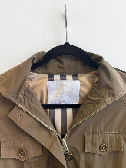 Burberry Kids Rain Jacket in Deep Army Green — Size 16Y
