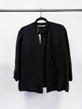 Lee Mathews Linen Cropped Jacket in Black size 4