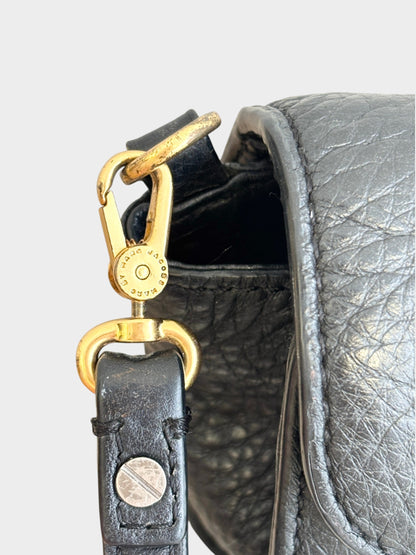 Lula and Mimi Marc Jacobs Bianca Jane black leather crossbody bag featuring gold-tone hardware and logo clasp detail