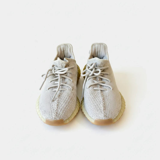 Lula and Mimi Adidas x Yeezy Boost 350 V2 sneakers in sesame beige Primeknit with tonal laces and gum sole